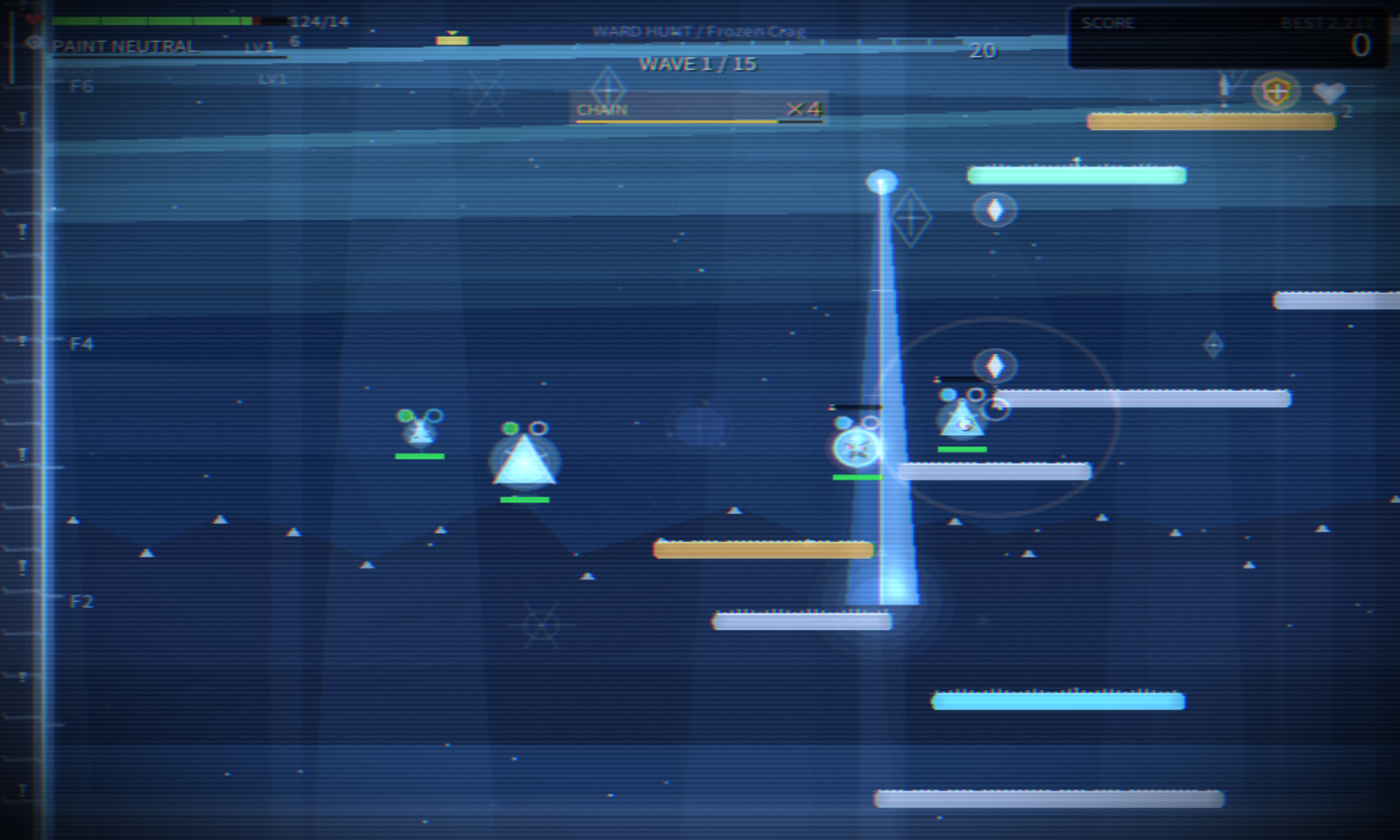 Frost field with frozen enemies